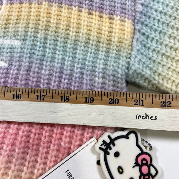 Hello Kitty Forever 21 Sweater New with tag Stripe Multicolor Sweater Sz Small - Picture 10 of 11